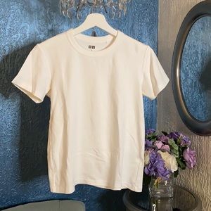 Uniqlo 100% Cotton White T-Shirt Size Small